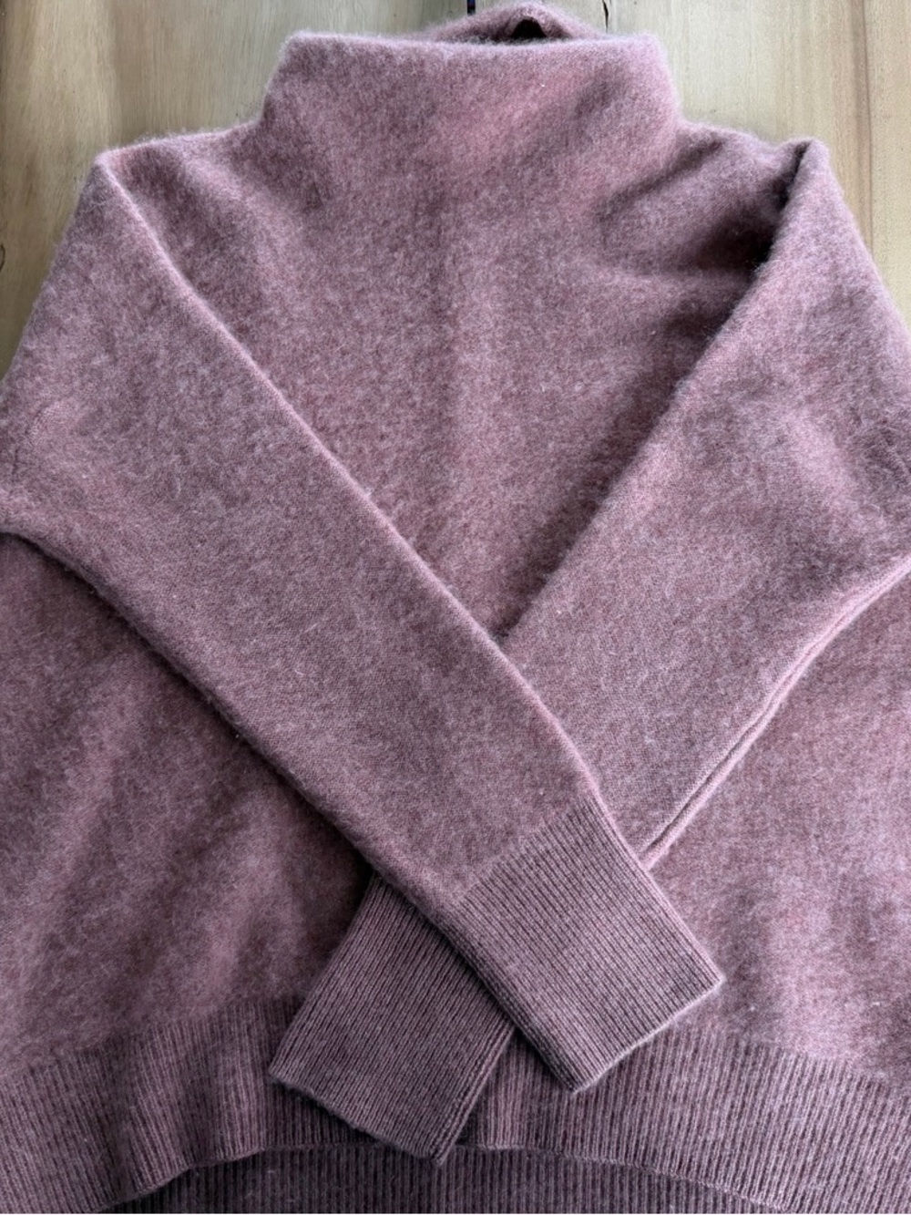 Vince Tea Rose Pink Cashmere Mock Neck Sweater